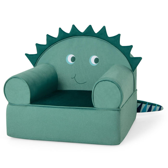 Costzon Kids Sofa, Foam Filled Armchair with Washable Velvet Cover & Soft Sponge Filling, Upholstered Sofa Chair for Preschool(Dinosaur)