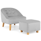 Costzon Kids Sofa with Ottoman, Toddler Chair w/Footstool