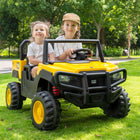 24V Ride On Dump Truck Licensed Caterpillar 2-Seater Kids Car with Remote Control