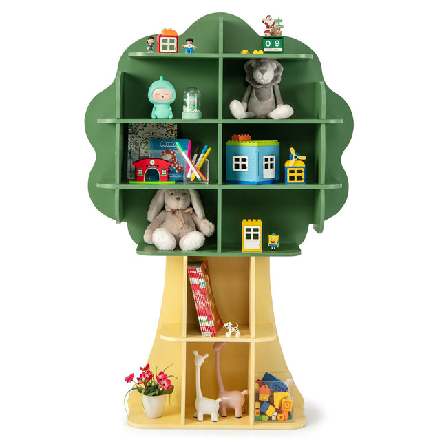 Costzon Tree Kids Bookshelf, 6-Tier Toddler Montessori Shelf Book Rack