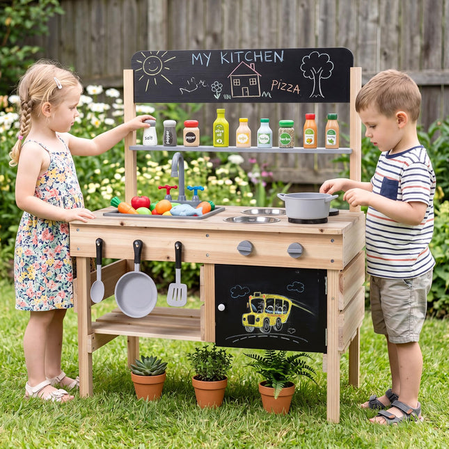 Costzon Mud Kitchen w/Stoves for Kids