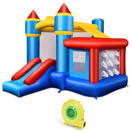 Costzon Inflatable Bounce House 5 in 1 Kids Slide Jumping Bouncer Castle