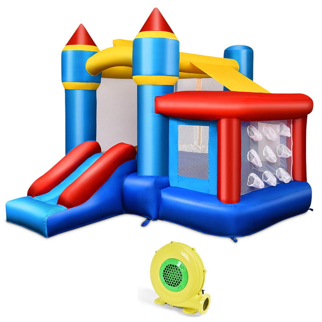 Costzon Inflatable Bounce House 5 in 1 Kids Slide Jumping Bouncer Castle