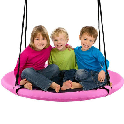 Costzon Tree Swing, 40 Inch Saucer Swing for Kids Outdoor, Flying Swing for Backyard