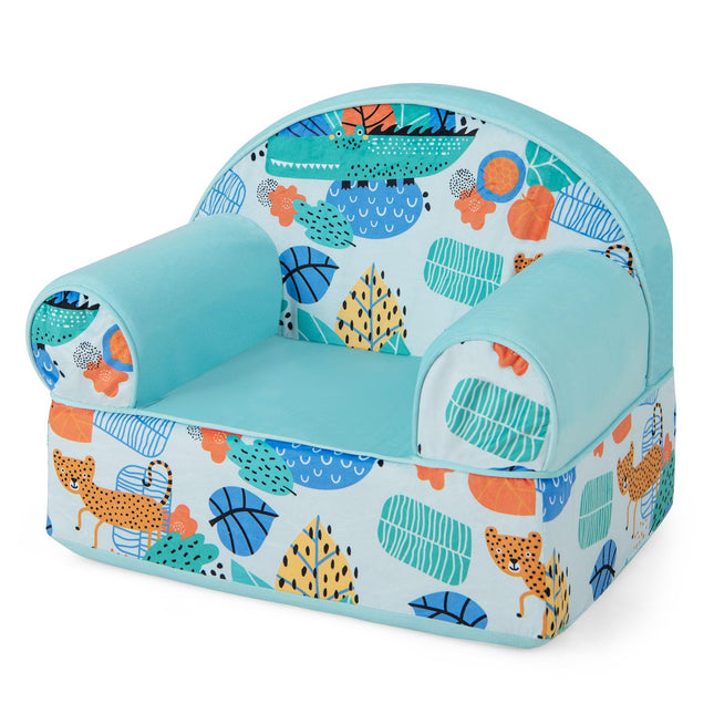 Costzon Kids Sofa, Foam Filled Armchair with Washable Velvet Cover & Soft Sponge Filling, Upholstered Sofa Chair for Preschool(Leaf)