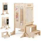 Costzon Foldable Standing Tower with Built-in Chalkboard & Detachable Safety Net