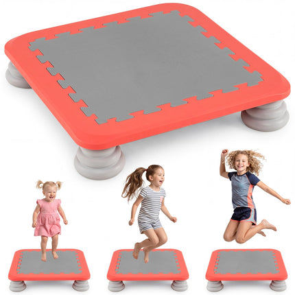 BABY JOY 25.5" Mini Trampoline for Kids Indoor & Outdoor | Square Bounce Board