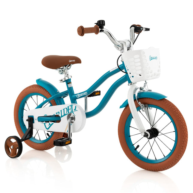 BABY JOY Kids Bike, 12 14 16 18 Inch Children's Bicycle w/Training Wheels, Double Brakes, Kids Bike for 4-8 Years Boys Girls
