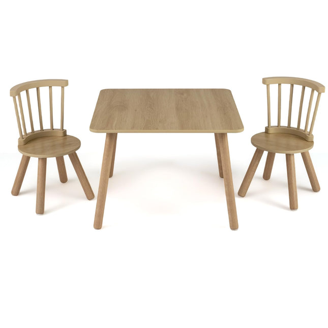 Costzon Kids Table and Chairs Wooden 3 PCS Children Desk Set
