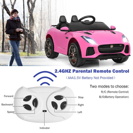 Costzon Ride on Car, 12V Licensed Jaguar F-Type SVR Battery Powered Ride on Toy w/Remote Control