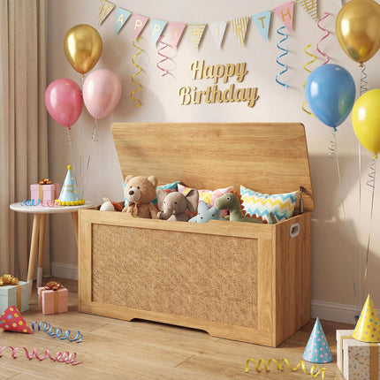 Costzon Kids Storage Bench 40” Rattan Toy Box