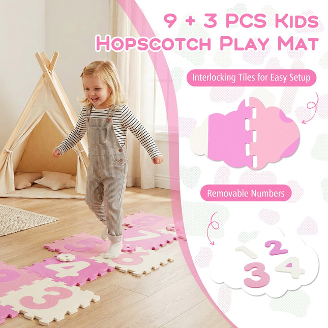 Costzon Kids Foam Puzzle Floor Mat 9 Tiles Baby Comfortable Tummy Time Mat