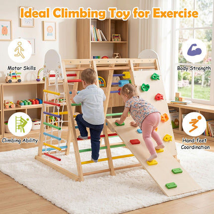 Costzon Indoor Playground, 8-in-1 Foldable Indoor Jungle Gym for Kids