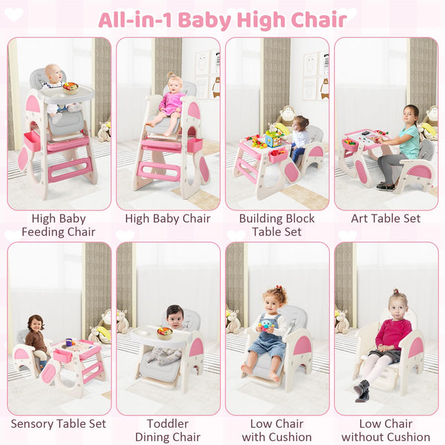 8 in 1 Convertible High Chairs for Babies and Toddlers
