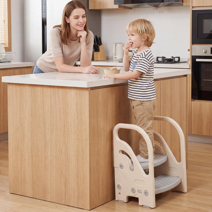 Costzon Toddler 2-Step Stool Convertible Plastic Ladder