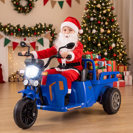 Costzon 12V Kids Motorcycle Electric Tricycle w/Cargo Bed & Shovel