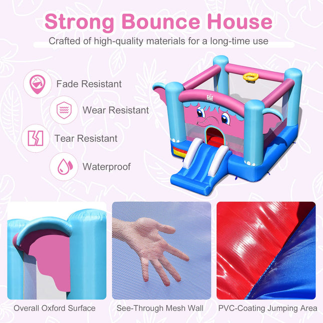 Costzon Inflatable Bounce House, 3-in-1 Bouncy House for Kids