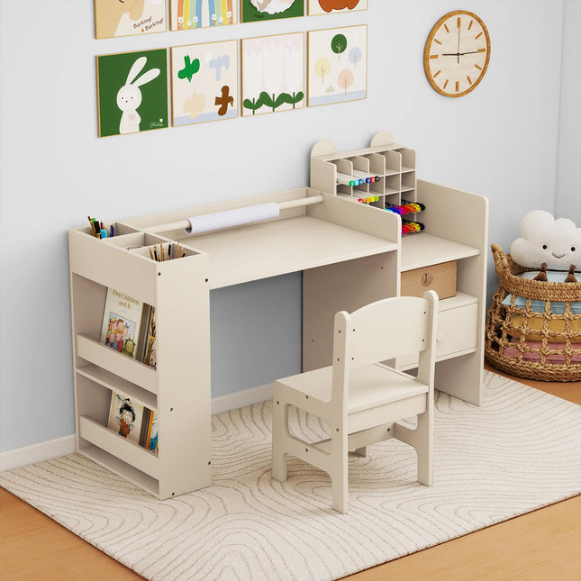 Costzon Kids Desk and Chair Set Art Activity Desk Set