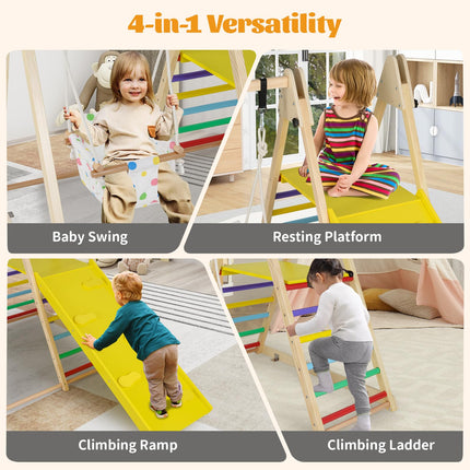 Costzon Indoor Jungle Gym Montessori Climbing Toys for Toddlers