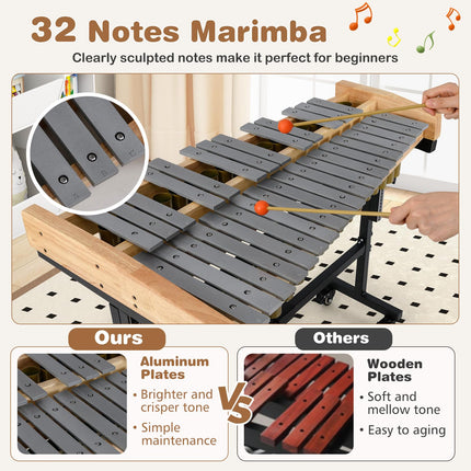 Costzon 32 Note Marimba Aluminum Xylophone