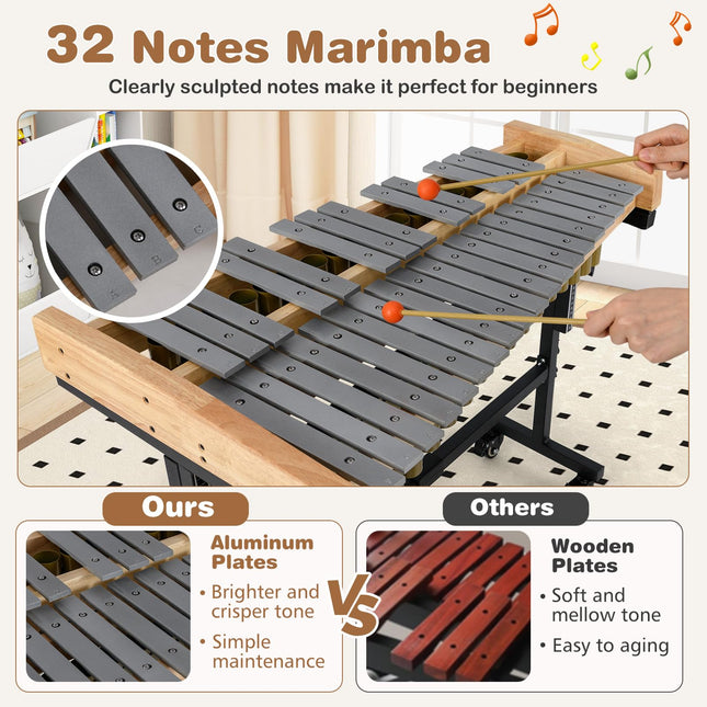 Costzon 32 Note Marimba Aluminum Xylophone