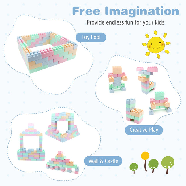 Costzon Big Building Blocks 64 PCS Montessori Creative Blocks