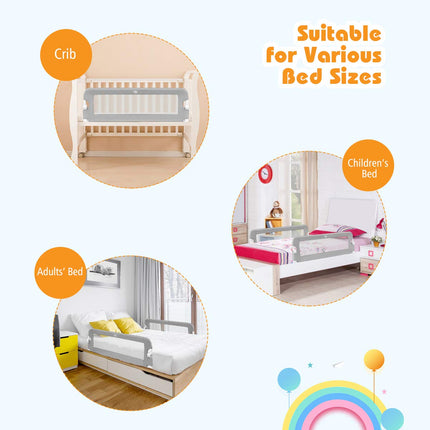 Costzon Bed Rails for Toddlers, Extra Long, Swing Down Safety Bed Guard for Convertible Crib