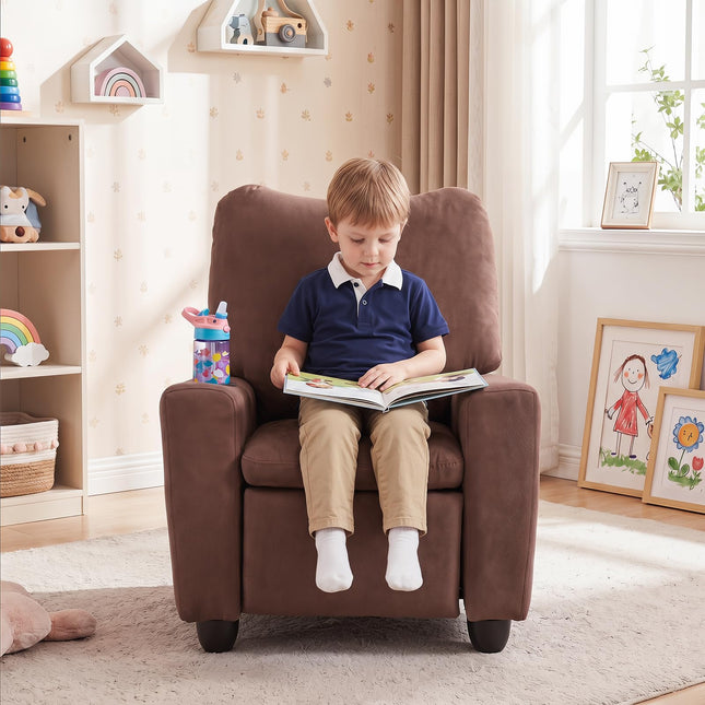 Costzon Ergonomic Kids Recliner Chair with Cup Holder & Footrest
