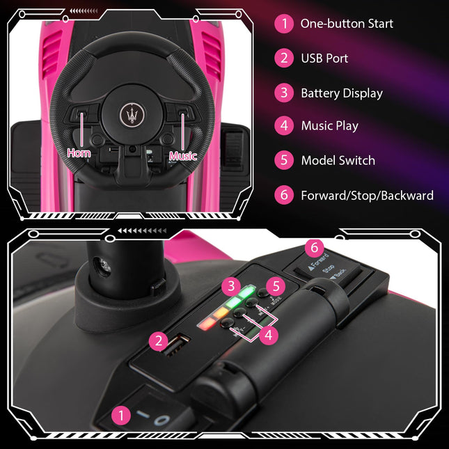 Costzon 6V Kids Ride On Toy Licensed Maserati Electric Car for Toddlers