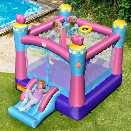 Costzon Inflatable Bounce House, 3-in-1 Bouncy House for Kids Princess Theme