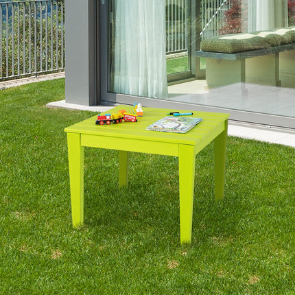 Costzon Kids Table, 25.5" x 25.5" Square Activity Play Table, Indoor & Outdoor, Toddler Table