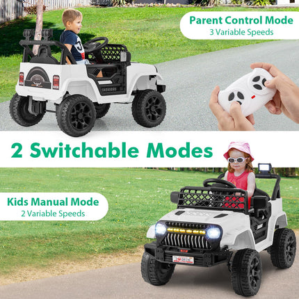 Costzon Kids Ride On Truck, 12V Battery Powered Electric Vehicles w/Remote Control