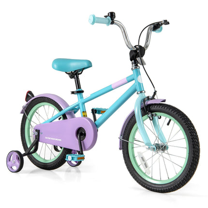 BABY JOY Kids Bike, 12 Inch Sport Style Children's Bicycle with Vivid Color, Training Wheels