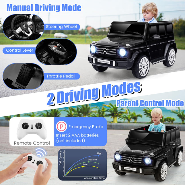 Costzon Ride on Car, Mercedes-Benz G500 Licensed Truck w/Rocking Mode, 3 Speeds, Remote