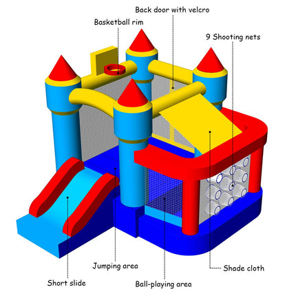Costzon Inflatable Bounce House Without Blower