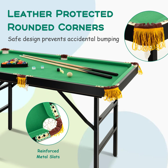 Costzon Billiard Table Pool Game Table Includes Cues