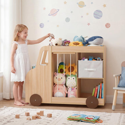 Costzon Toy Storage Organizer with Stuffed Animal Storage | Kids Bookshelf w/Open Shelves