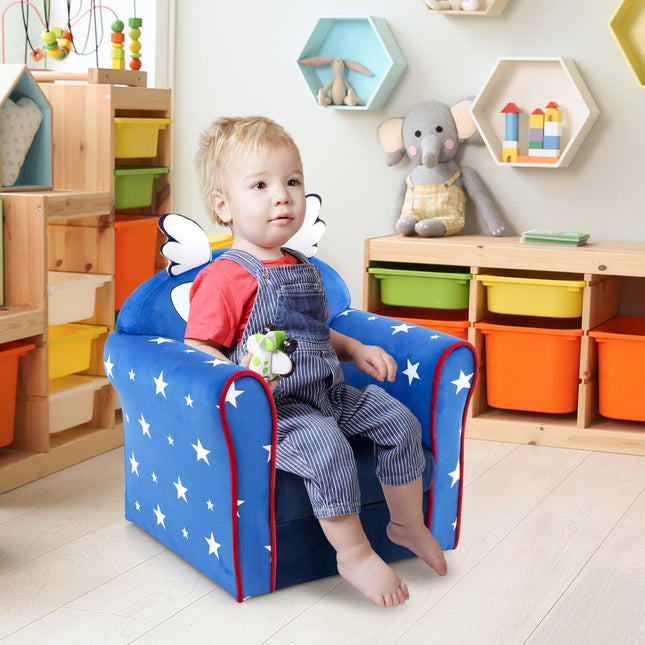 Costzon Kids Sofa, Children Armrest Chair with Pattern, Toddler Furniture
