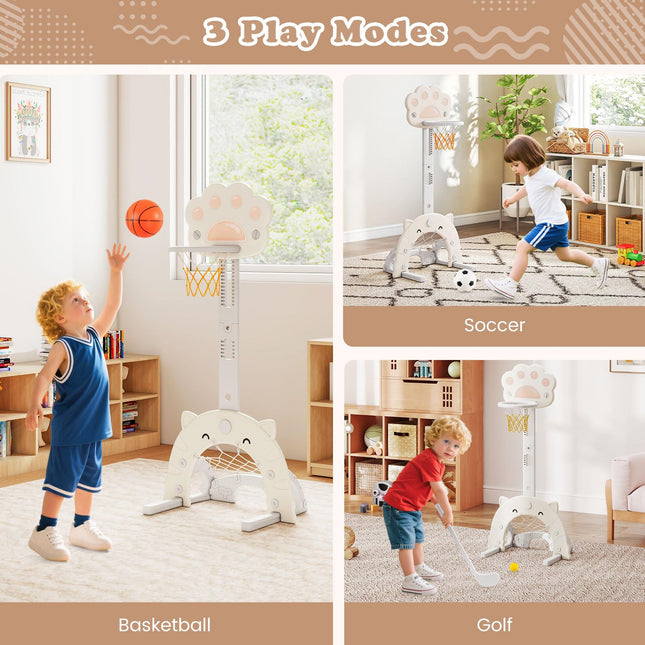 Costzon Kids Basketball Hoop Toddler Sports Activity Center with Adjustable Height Levels