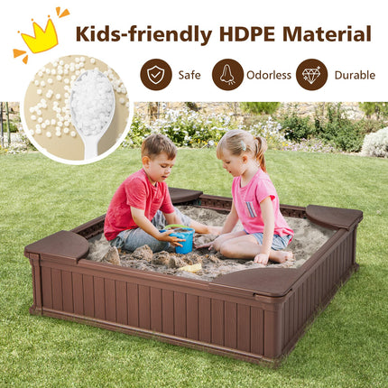 Costzon Kids Sandbox with Cover