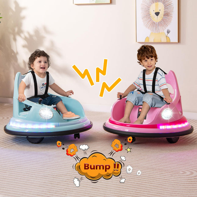 Costzon Bumper Car for Kids, 12V Toddler Bumper Car W/Remote Control & Dual Joysticks, Ride on Bumper Car for Boys Girls Gift