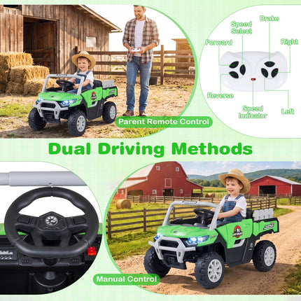 Costzon 24V Kids UTV Ride on Car Truck with Trunk & 2 x 100W Motors