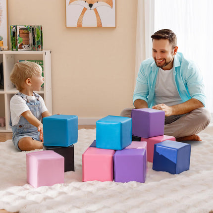 Costzon Foam Blocks, 12-Piece 5.5" x 5.5" Indoor Foam Pit Cubes for Kids Safe Active Playing
