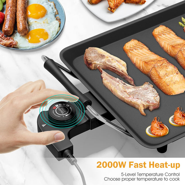 Costzon 35" Electric Griddle w/5-Level Temp & Drip Tray