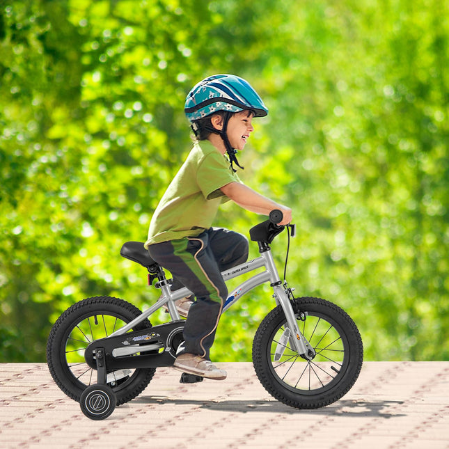 Costzon Outer Space Kids Bike, 14 Inch Sport Bicycle for 4-7 Years Old w/Adjustable Saddle, Training Wheels