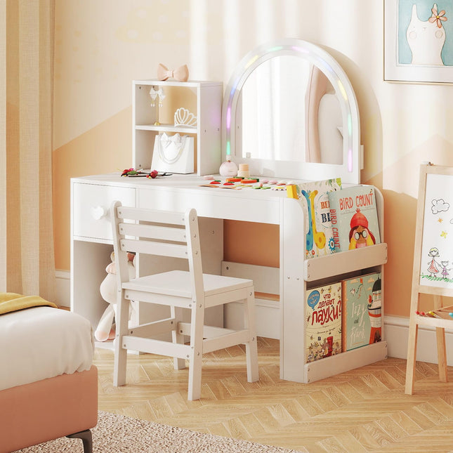 Costzon Kids Vanity Table and Chair Set