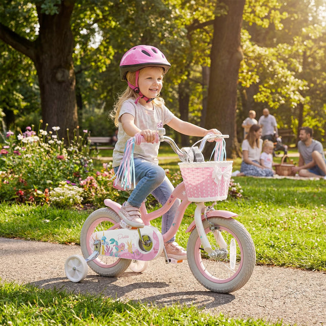 BABY JOY Kids Bike 12"  16"  Mermaid Girls Bike