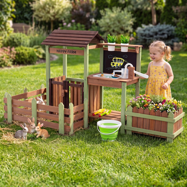 Costzon Outdoor Mud Farm Playset for Kids