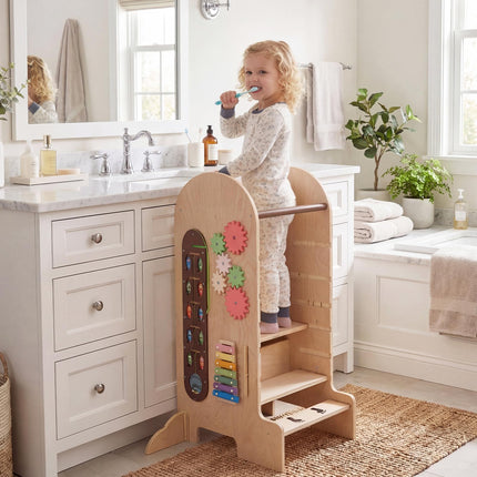 Costzon Kids Kitchen Standing Tower Montessori Games