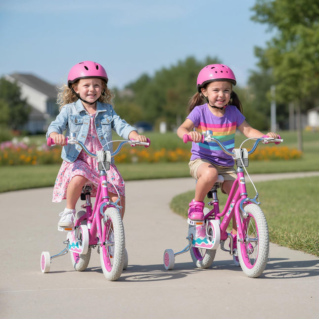 BABY JOY Girls Bike | 12” 14” 16” 18” Kids Bike for 3-8 Years Old with Training Wheels